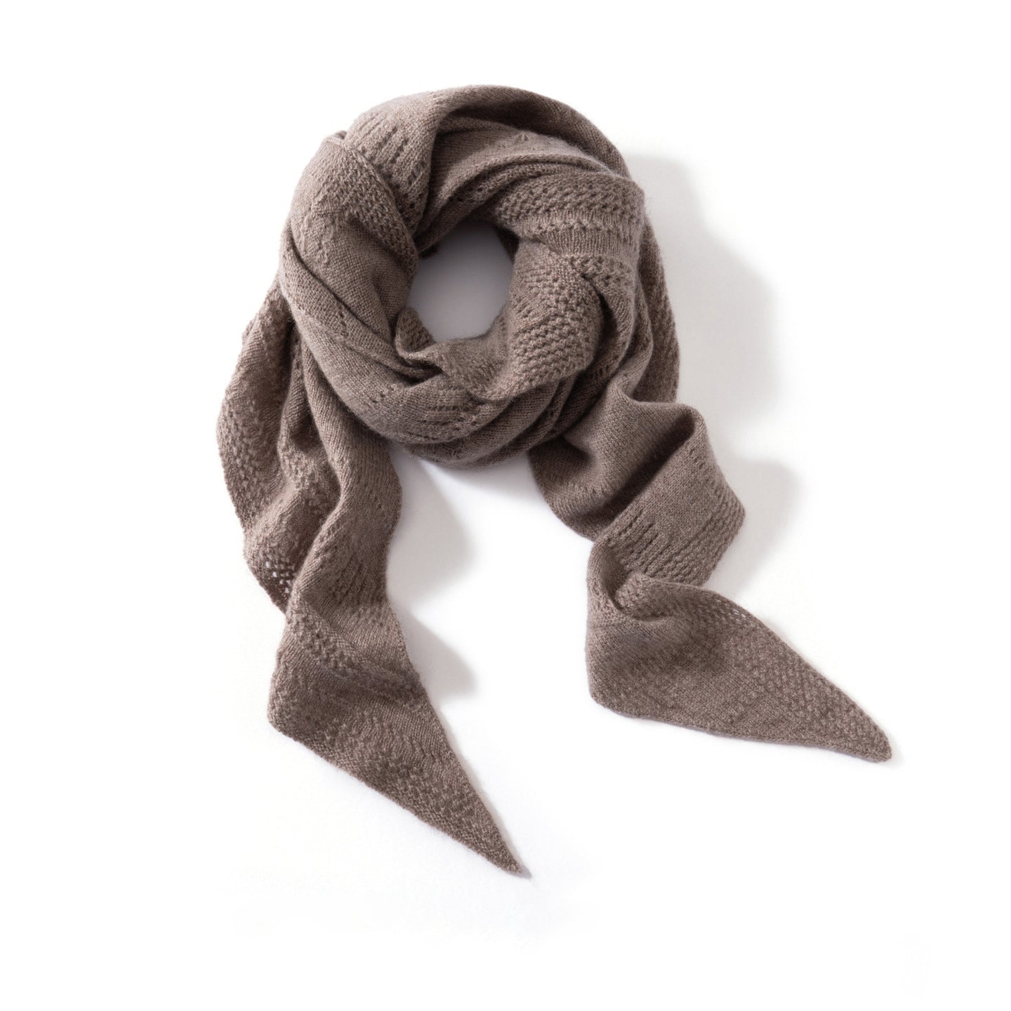 Diamond Cashmere Triangle Scarf Cashmere Wrap Cashmere Bandana Taupe XL