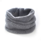Diamond Knit Cashmere Neck Warmer Cashmere Snood Cashmere Neck Gaiter Gray M