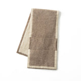 Cashmere Geometric Block Scarf Neck Scarf Pull Through Neck Warmer Taupe M