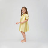 Girls Silk Nightgown 100% Mulberry Kids Silk Nightwear Gold XS