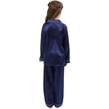 Girls Silk Pajama Set Long Unisex Silk Pajamas For Kids