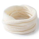 Kids Colorful Cashmere Infinity Scarf Cashmere Neck Gaiter Pure Cashmere Neck Warmer Ivory S