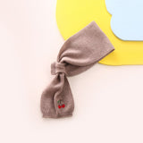 Kids Cashmere Scarf Fruit Embroidered Cashmere Neck Warmer Camel S