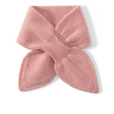 Kids Colorful Knit Cashmere Scarf Bow Knot Cashmere Neck Warmer Blush Pink S