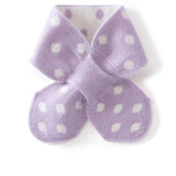 Kids Playful Polka Dot Cashmere Neck Warmer Bow Knot Cashmere Scarf Pure Cashmere Wrap Lavender S