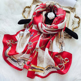 Ladies Floral Silk Scarf 100% Mulberry Long Printed Silk Scarf Style - 1 M