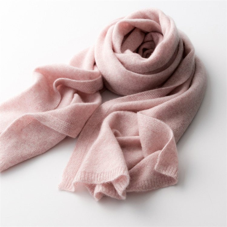 Long Cashmere Scarf Luxury Pure Cashmere Winter Scarves Blush L