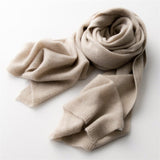 Premium Cashmere Scarf Long Pure Cashmere Winter Scarf Beige L