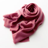 Long Cashmere Scarf Luxury Pure Cashmere Winter Scarves Pink L