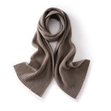 Long Ribbed Cashmere Scarf Unisex Cashmere Shawl Cashmere Wrap Taupe M