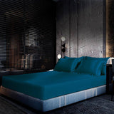 Luxury 100% Silk Bedding 22 Momme 1 Pcs Silk Fitted Sheet Dark Teal Twin (39"x75"+16")