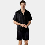 Men's Short Silk Pajama Set Real Pure Silk Pajamas