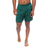 Mens Silk Pajama Shorts Pants Luxury 100% Pure Silk Boxers Green XS