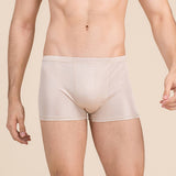 Mulberry Silk Men's Boxer Briefs Silk Knitted Briefs Champagne S