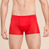 Mulberry Silk Men's Boxer Briefs Silk Knitted Briefs Red S