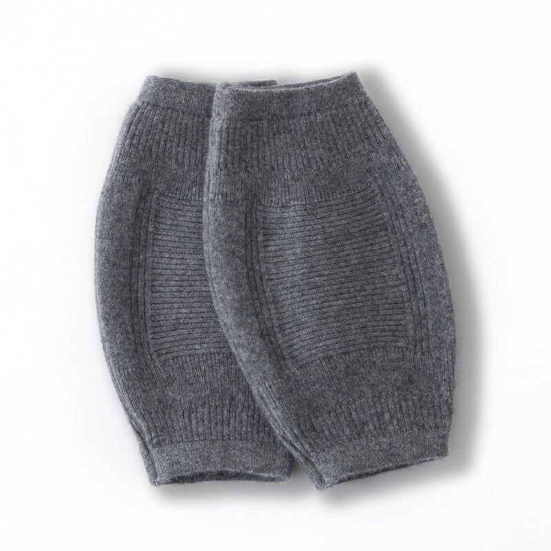 Premium Cashmere Knit Knee Warmers Cashmere Knee Sleeve Wraps Dark Grey M