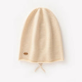 Soft Cashmere Hooded Beanie With Tie Cashmere Double - layered Ski Cap Beige M