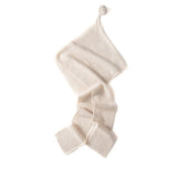 Pure Cashmere Hooded Scarf with Pom Soft Cashmere Hooded Wrap Scarf Ivory M