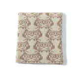 Pure Cashmere Infinity Scarf With Geometric Print Cashmere Neck Gaiter Beige M