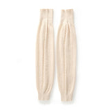Unisex Soft Pure Cashmere Leg Warmers Knee Warmer Ultimate Comfort Beige M