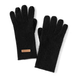 Pure Cashmere Knit Gloves Curl Edge Refined Cashmere Warm Gloves Black M