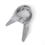 Pure Cashmere Skinny Tie Scarf Small Cashmere Triangle Scarf Cashmere Bandana Grey M