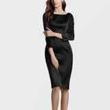 Pure Silk Dresses For Womens Wedding Guest Party Dresses Black XS