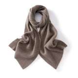 Ribbed Cashmere Scarf for Men and Women Cashmere Knit Wrap for Cold Weather Taupe L