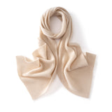 Ribbed Cashmere Scarf for Men and Women Cashmere Knit Wrap for Cold Weather Beige L