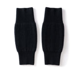 Ribbed Pure Cashmere Leg Warmers Cashmere Knee Pads Knee Warmers Black M