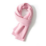 Unisex Short Cashmere Scarf Multi Colors Cashmere Neck Warmer Pink M