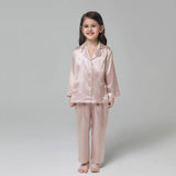Silk Pajama Set For Kids' Gifts Silk Sleepwear For Kids Pink XS