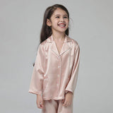 Silk Pajama Set For Kids' Gifts Silk Sleepwear For Kids Pink XS