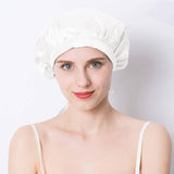 Silk Sleep Cap For Women Silk Sleep Bonnet For Hair Black M