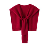 Soft Cashmere Knit Scarf Cashmere Scarf Back Wrap for Women Claret M