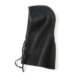 Cashmere Balaclava Cashmere Knitted Hood Hat For Women And Men Gray M