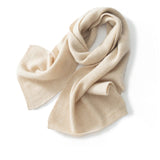 Cashmere Scarf For Couple Ribbed Knit Cashmere Neck Scarf Fall Winter Beige L