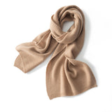 Cashmere Scarf For Couple Ribbed Knit Cashmere Neck Scarf Fall Winter Camel L