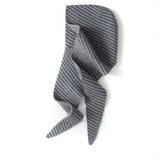 Striped Pure Cashmere Neck Scarf Cashmere Hoodie Wrap Cashmere Balaclava Grey M