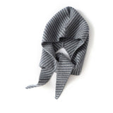 Striped Pure Cashmere Neck Scarf Cashmere Hoodie Wrap Cashmere Balaclava Grey M