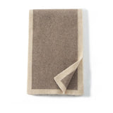 Long Ribbed Cashmere Colorblock Scarf Cashmere Kinit Wrap Scarves Taupe L