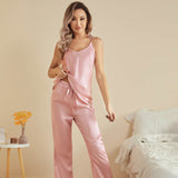 Women Silk Camisole Set 100% Mulberry Summer Silk Cami Rosy Pink XS