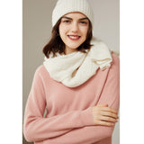 Womens Crew Neck Cashmere Sweater Long Sleeve Cashmere Pullover Pink XS