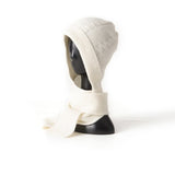 Womens Cashmere Hooded Scarf 100% Cashmere Hooded Wrap Combo Ivory M