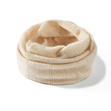 Womens Cashmere Neck Gaiter Cashmere Scarf Openwork Knit Cashmere Snood Beige M