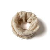 Womens Soft Cashmere Infinity Scarf Cut - out Cashmere Neck Gaiter Beige M