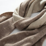 Reindeer Pattern Cashmere Scarf Christmas Deer Cashmere Wrap Taupe L