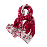 Snowflake Cashmere Scarf for Women Cashmere Wrap Scarf Gifts Red L