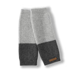 Striped Cashmere Fingerless Gloves Arm Warmers Flexible Typing Gloves Gray M