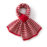 Womens Geometric Cashmere Knit Scarf Geometric Cashmere Wrap Red M